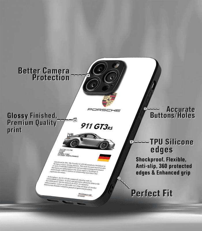 porsche super car automotive premium glossy phone case compatible for every phone models.