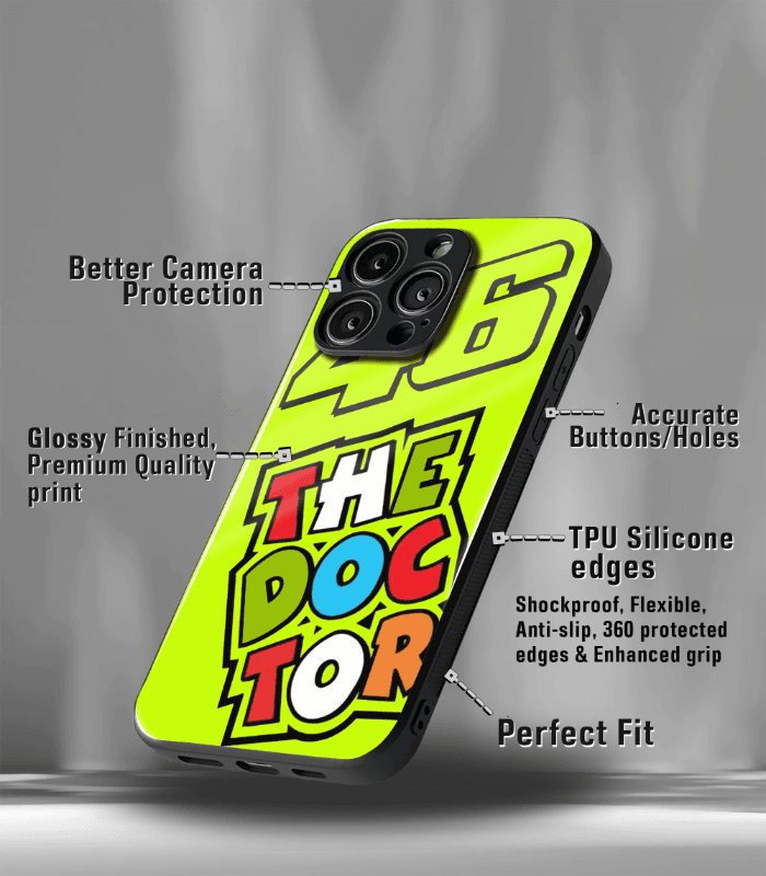 vr46 rossi premium glossy phone case compatible for every phone models.