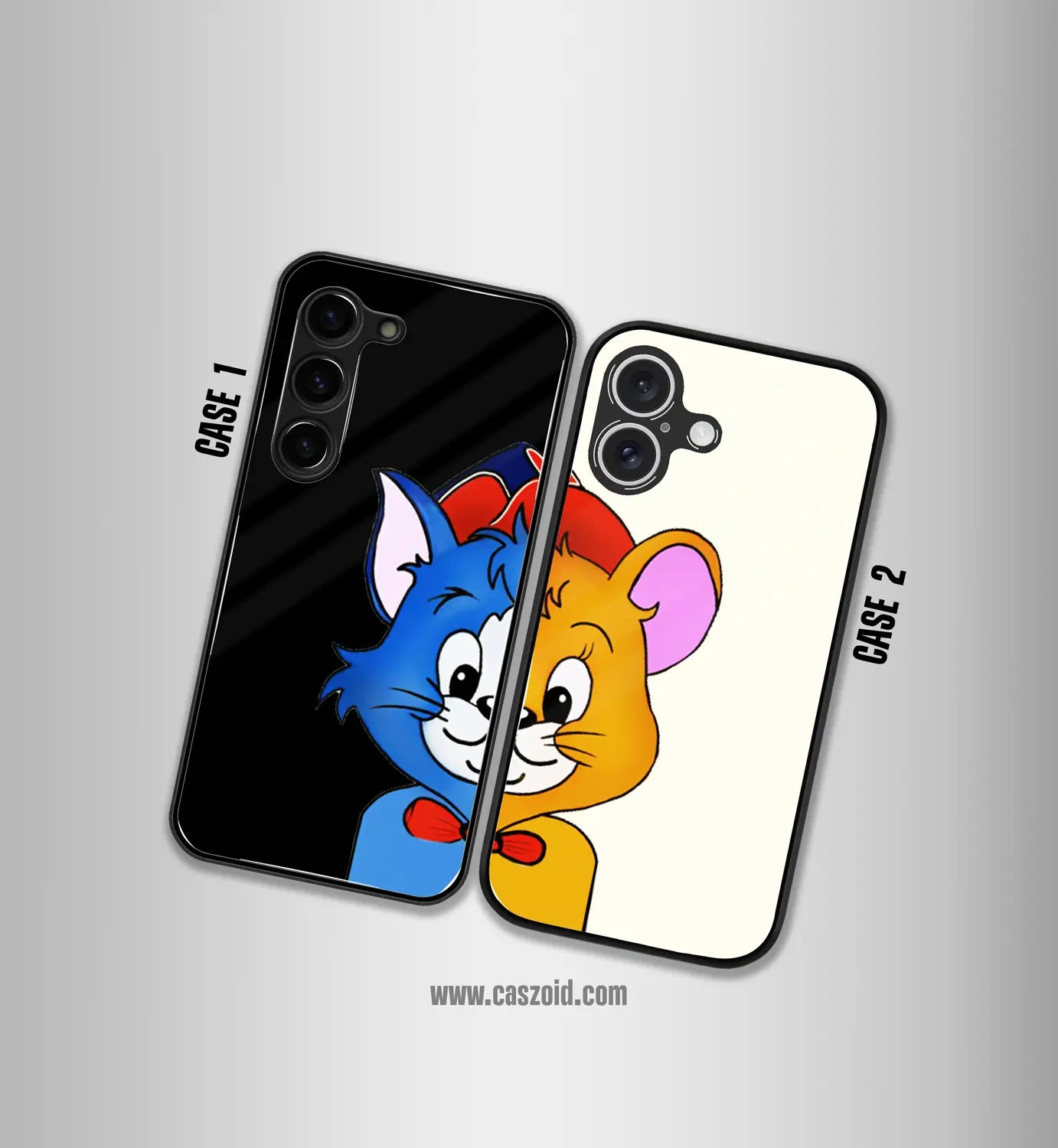 better half tom & jerry couples premium glossy couple combo cases