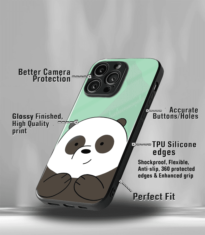 panda premium glossy phone case