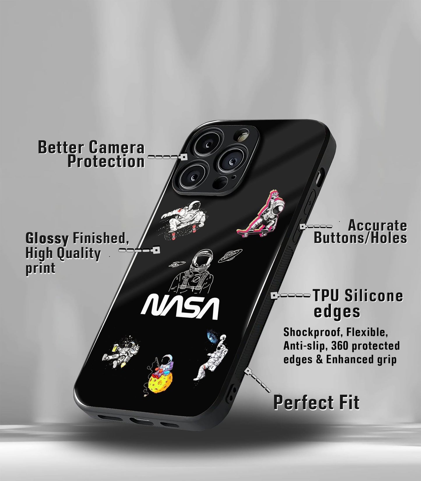 cutout patternic premium glossy phone case compatible for every phone models.