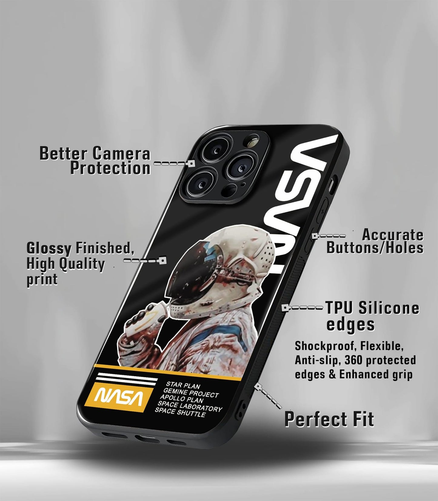 cutout patternic premium glossy phone case compatible for every phone models.