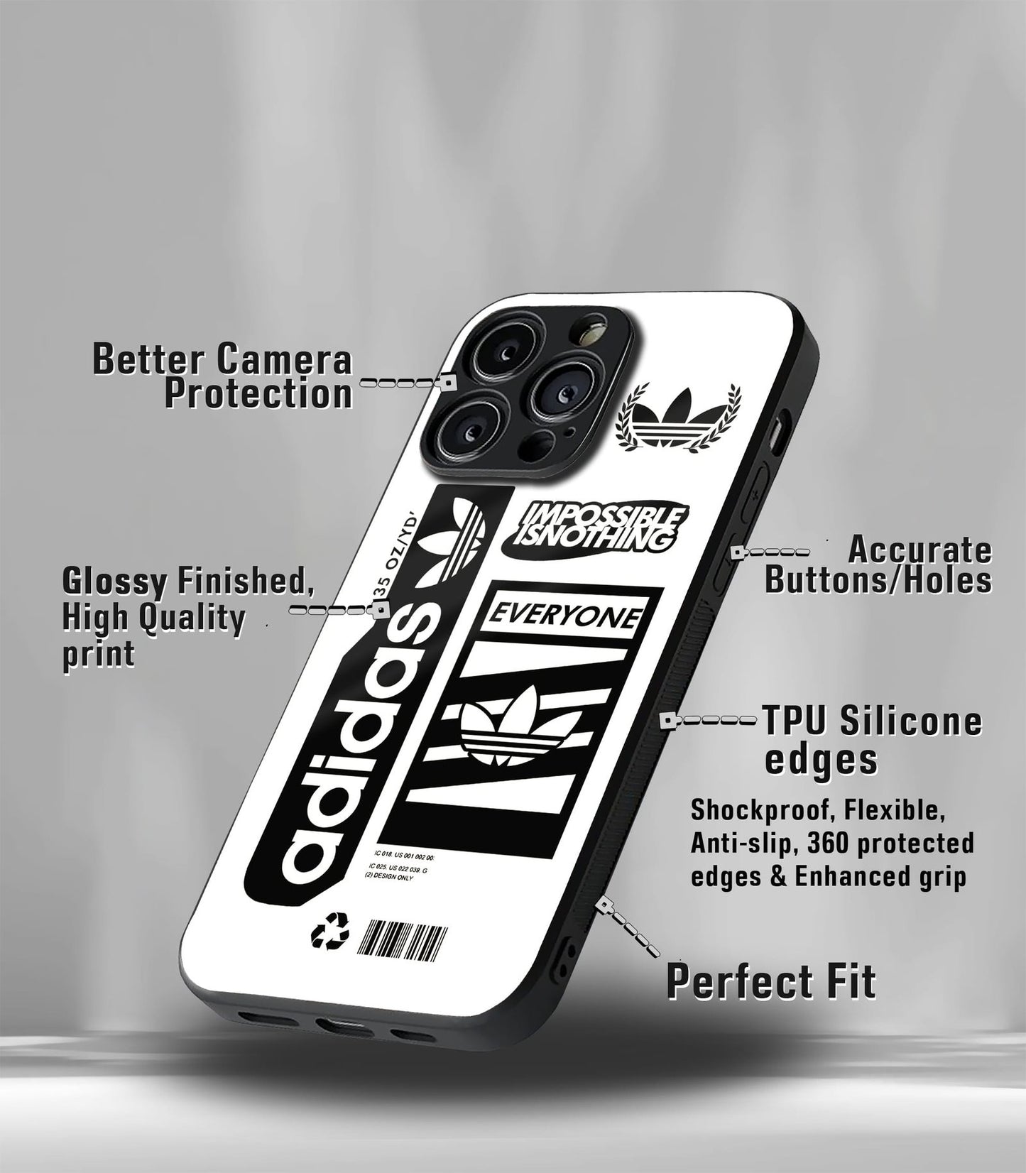 cutout patternic premium glossy phone case compatible for every phone models.