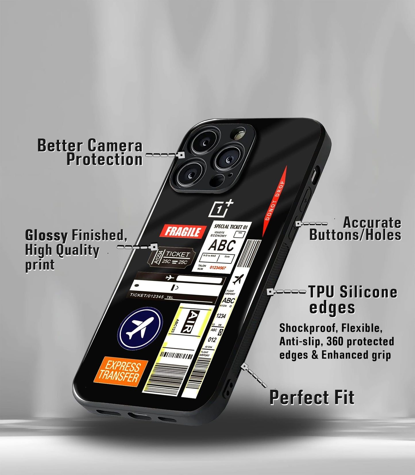 cutout patternic premium glossy phone case compatible for every phone models.