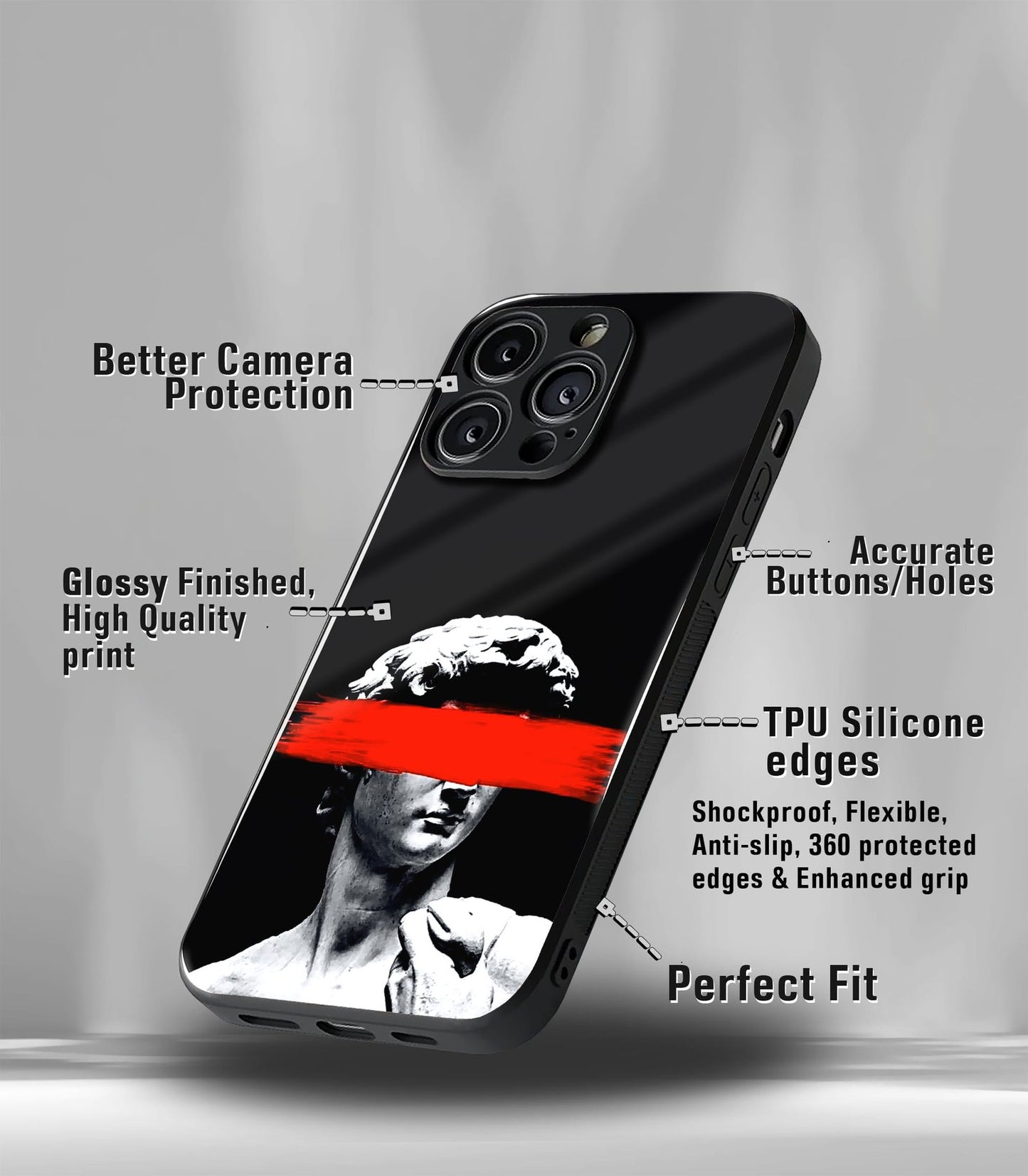 cutout patternic premium glossy phone case compatible for every phone models.
