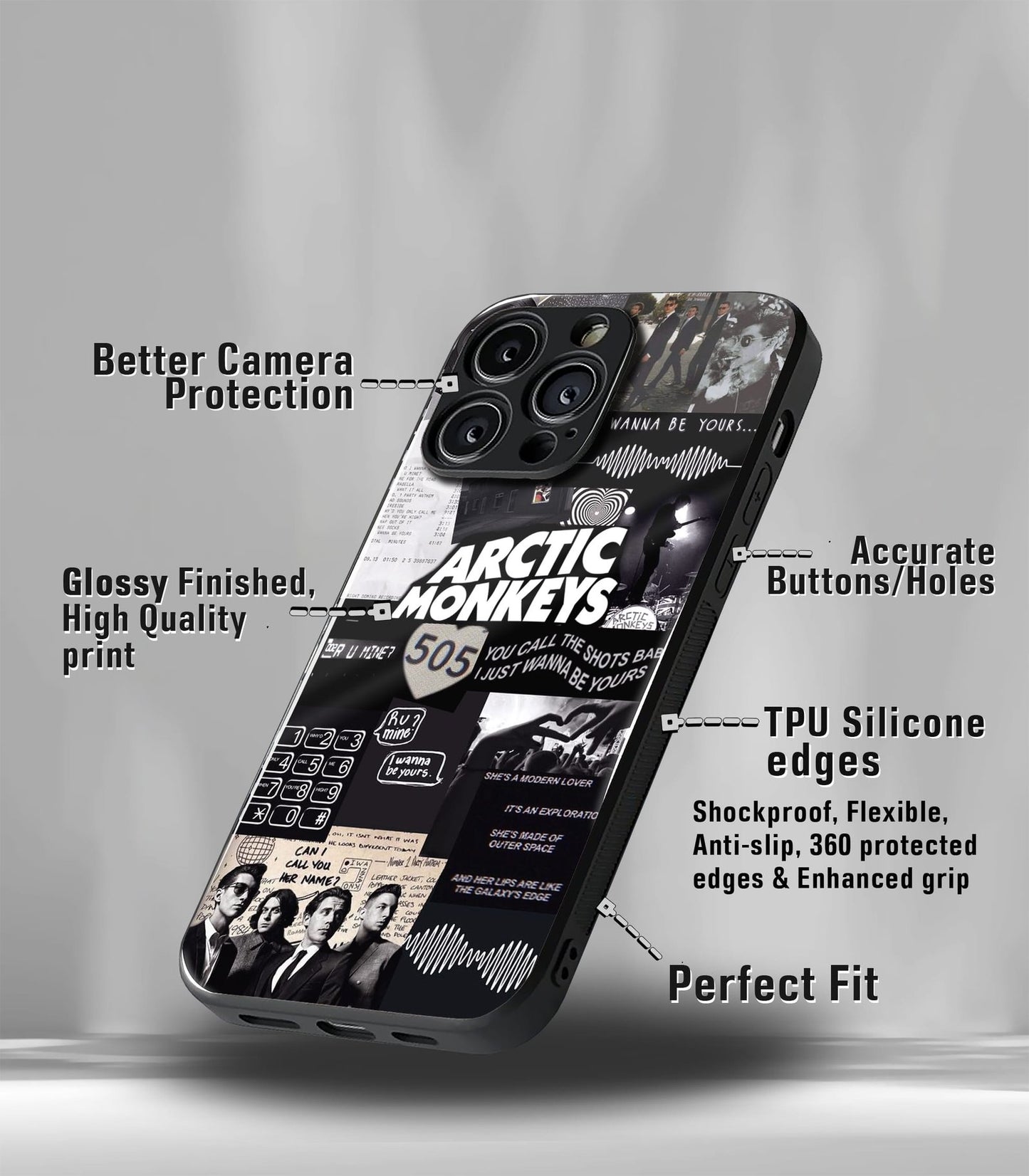 cutout patternic premium glossy phone case compatible for every phone models.