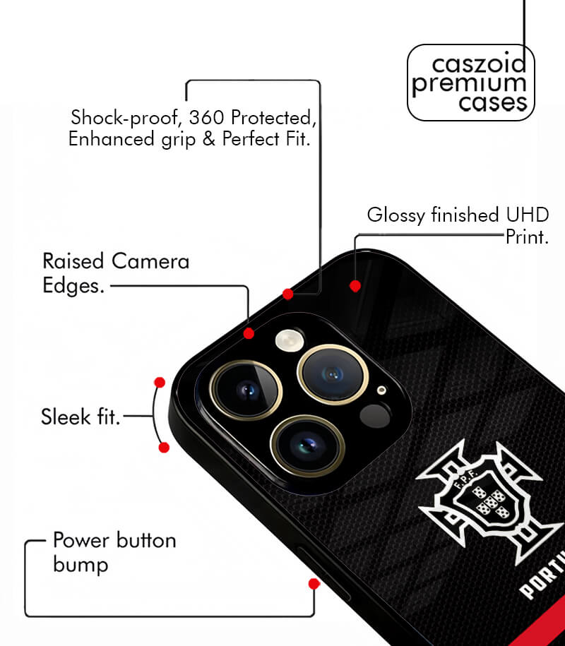 customized portugal dark edition fifa wc26 premium glossy phone case