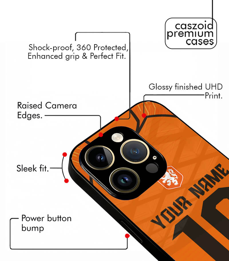 customized netherlands home kit fifa wc26 edition premium glossy phone case