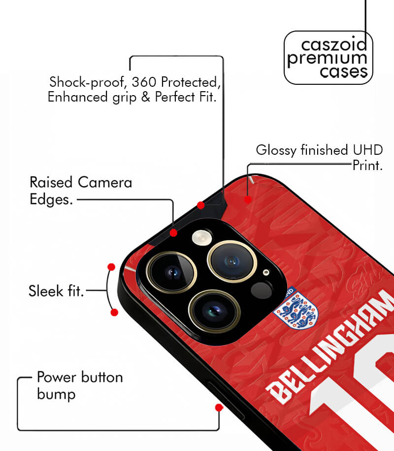 bellingham england kit fifa wc26 edition premium glossy phone case