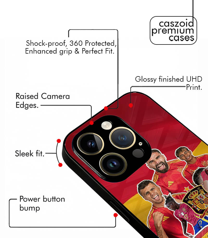 spain collage fifa wc26 edition premium glossy phone case