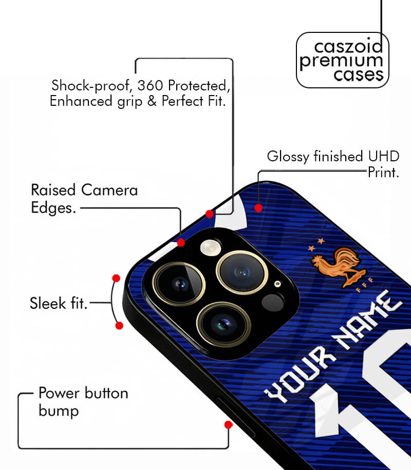 customized france home kit fifa wc26 edition premium glossy phone case