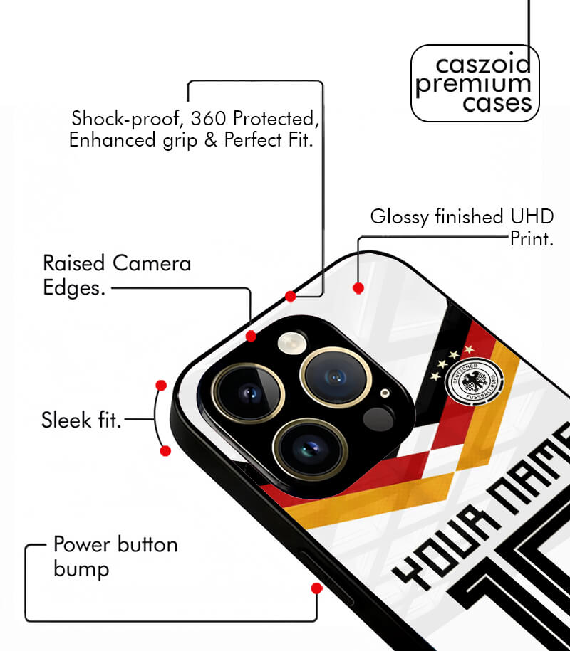 customized germany home kit fifa wc26 edition premium glossy phone case