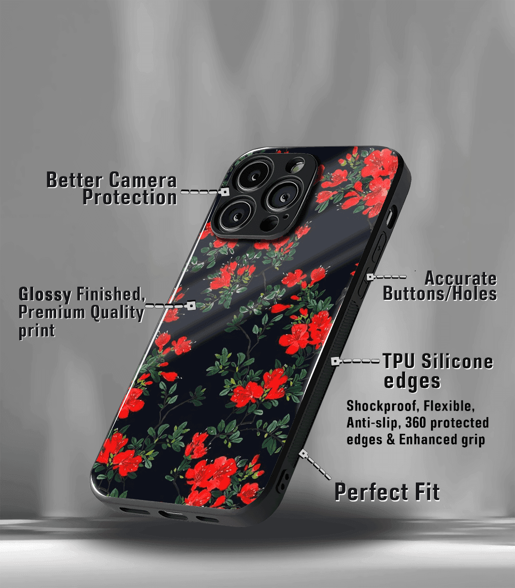 'for her' premium glossy floral/ aesthetic phone case compatible for every phone models.
