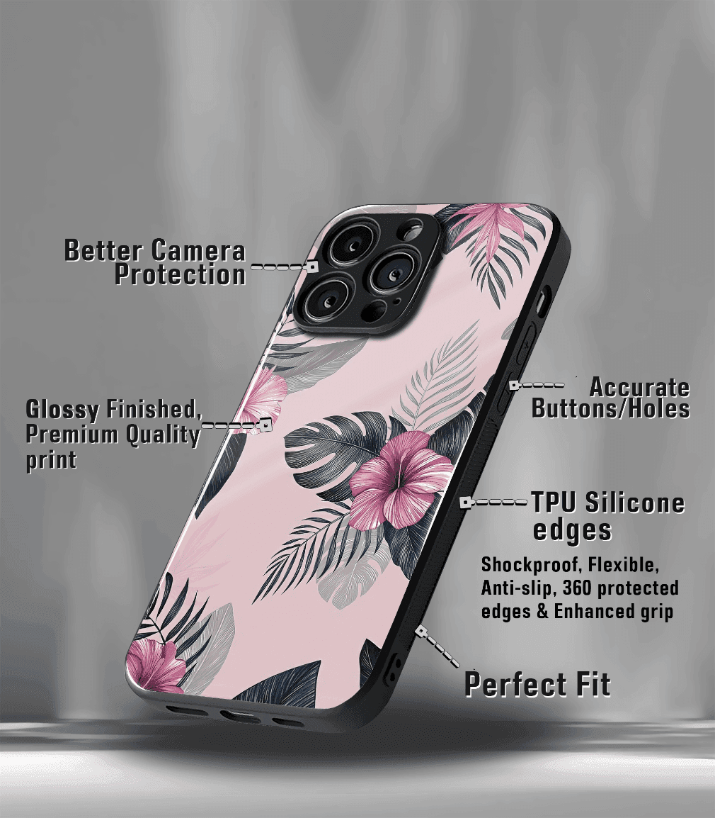 'for her' premium glossy floral/ aesthetic phone case compatible for every phone models.