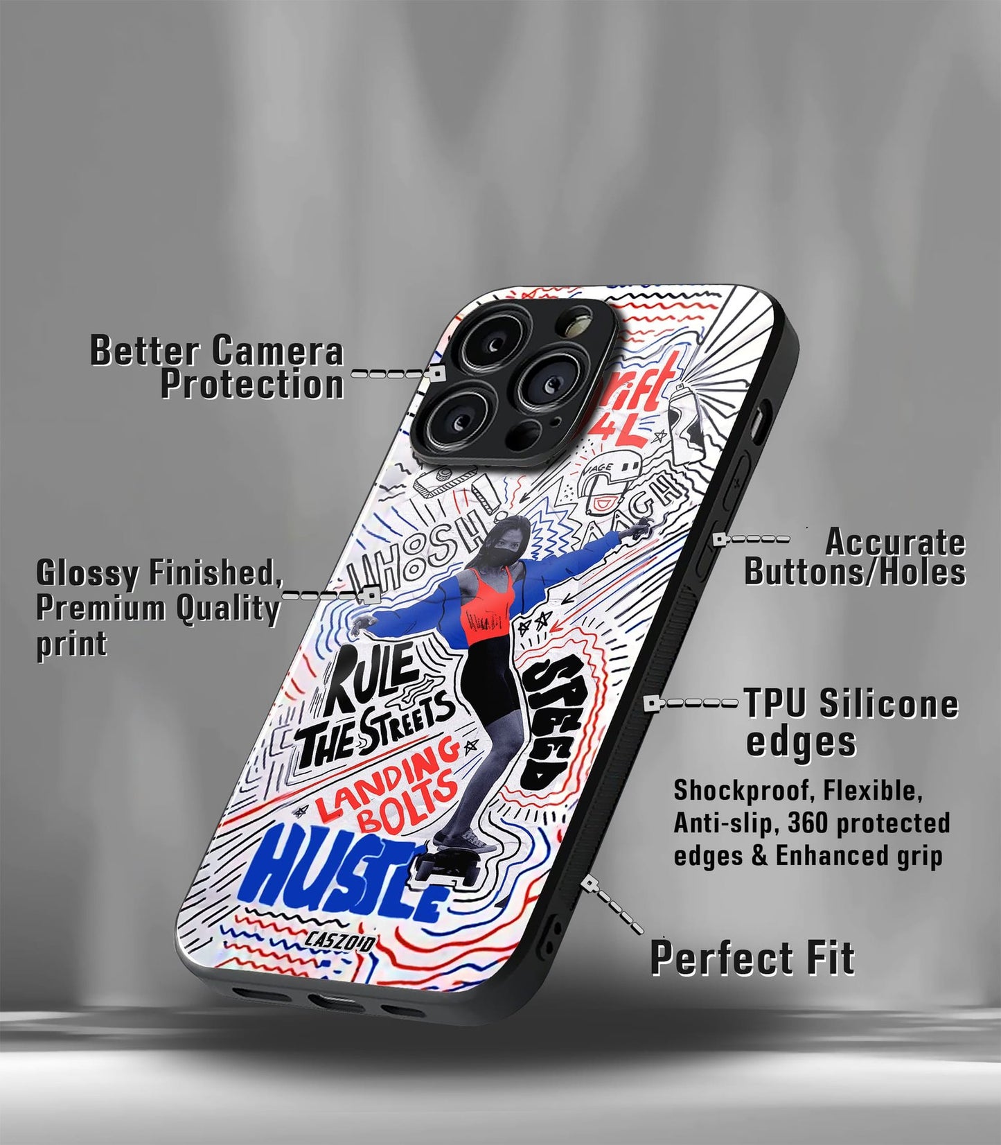 'for her' premium glossy floral/ aesthetic phone case compatible for every phone models.
