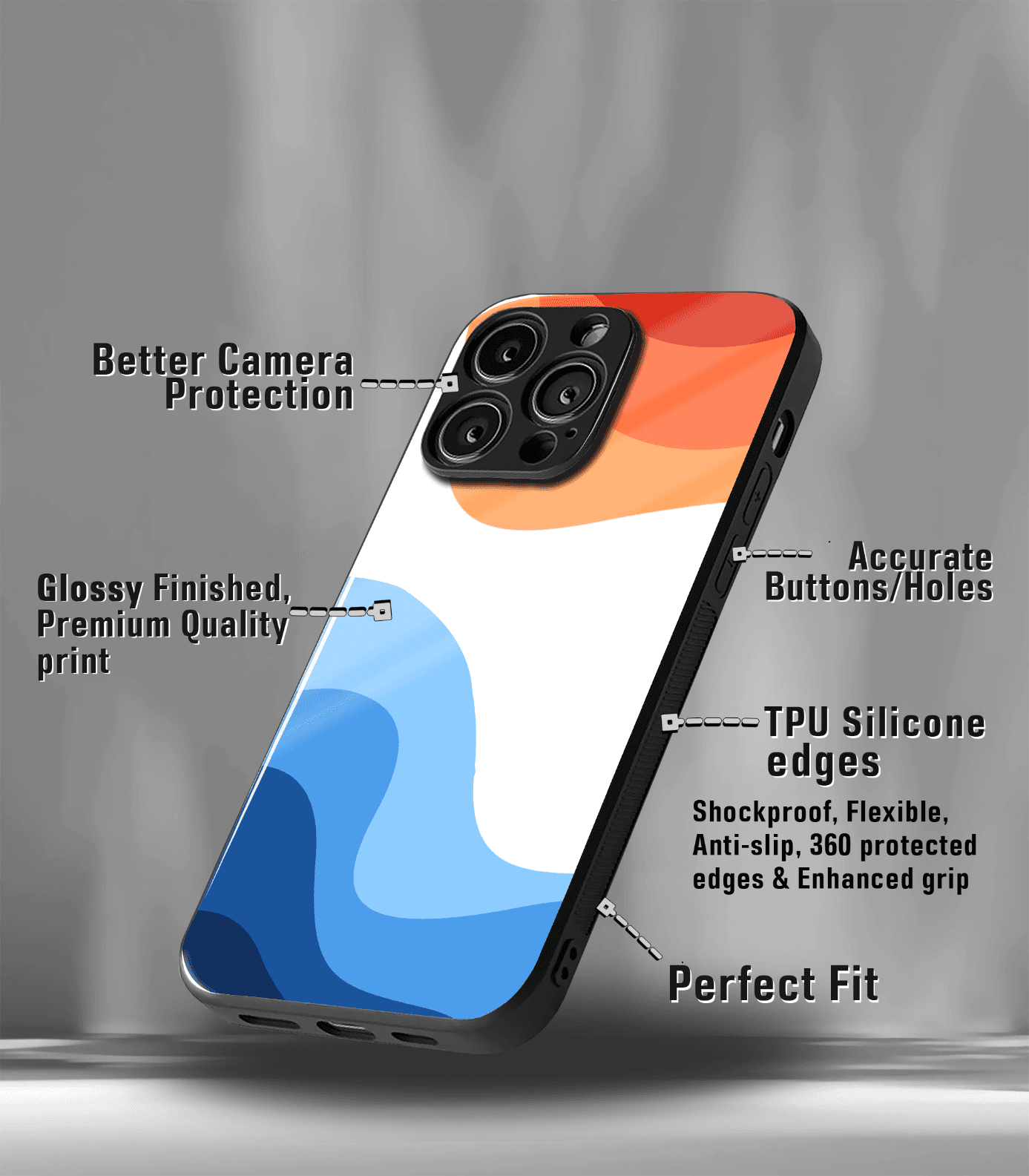 'for her' premium glossy floral/ aesthetic phone case compatible for every phone models.