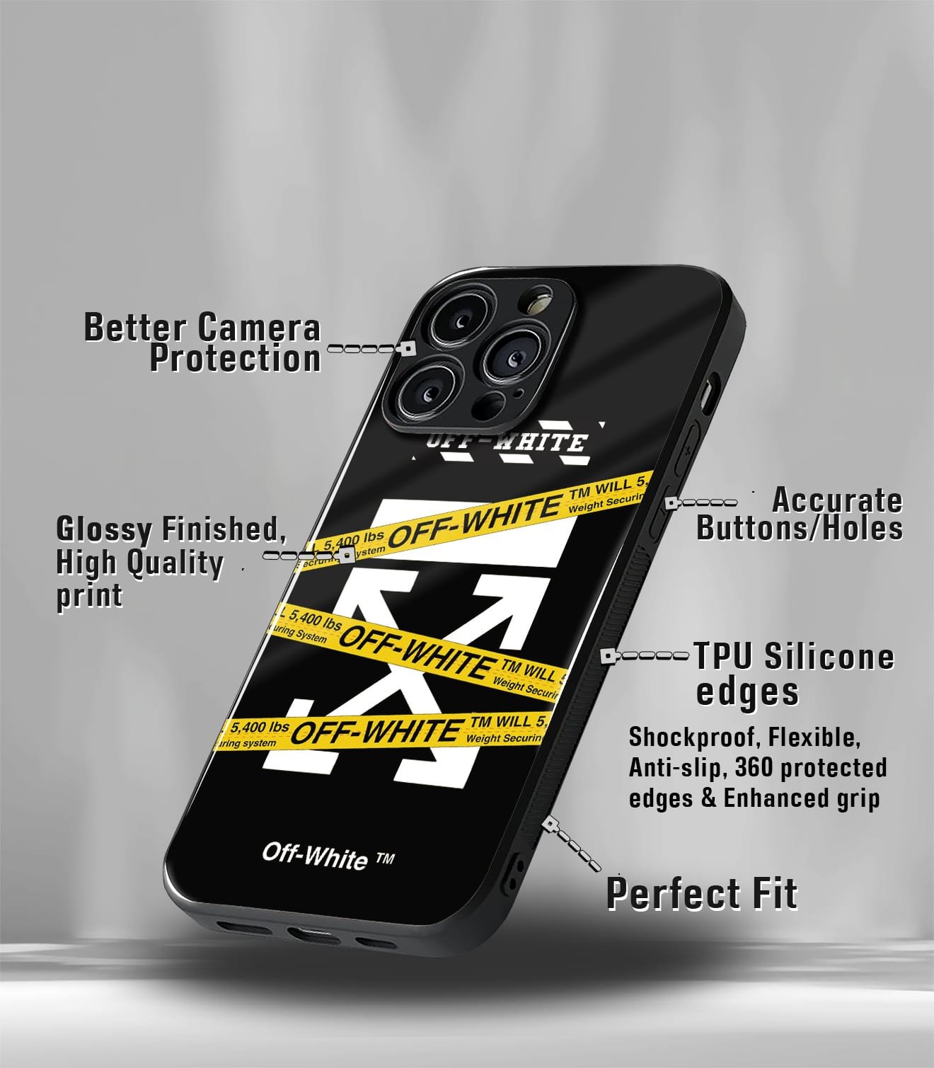 offwhite premium glossy phonecase