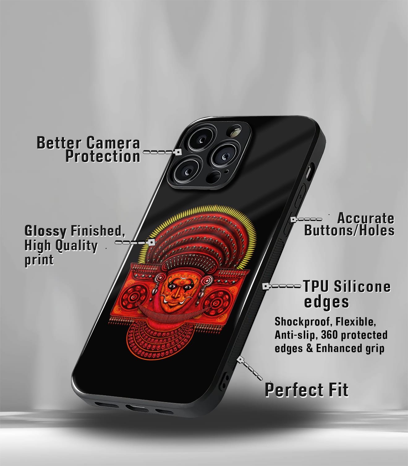 theyyam premium glossy phonecase