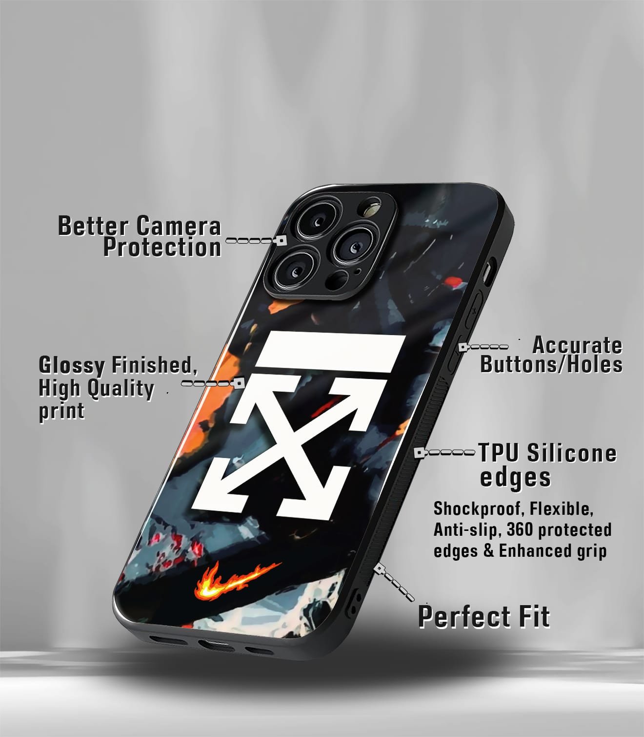 offwhite premium glossy phonecase