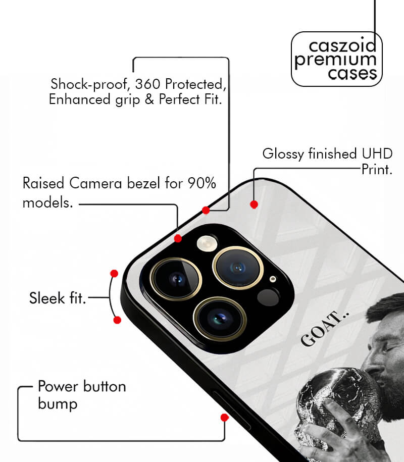 goat messi kissing wc caszoid premium glossy phone case