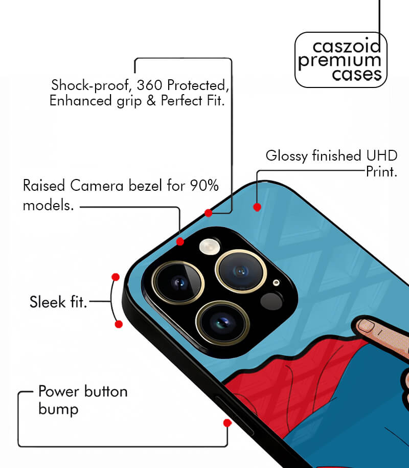 wtf super hero caszoid premium glossy phone case