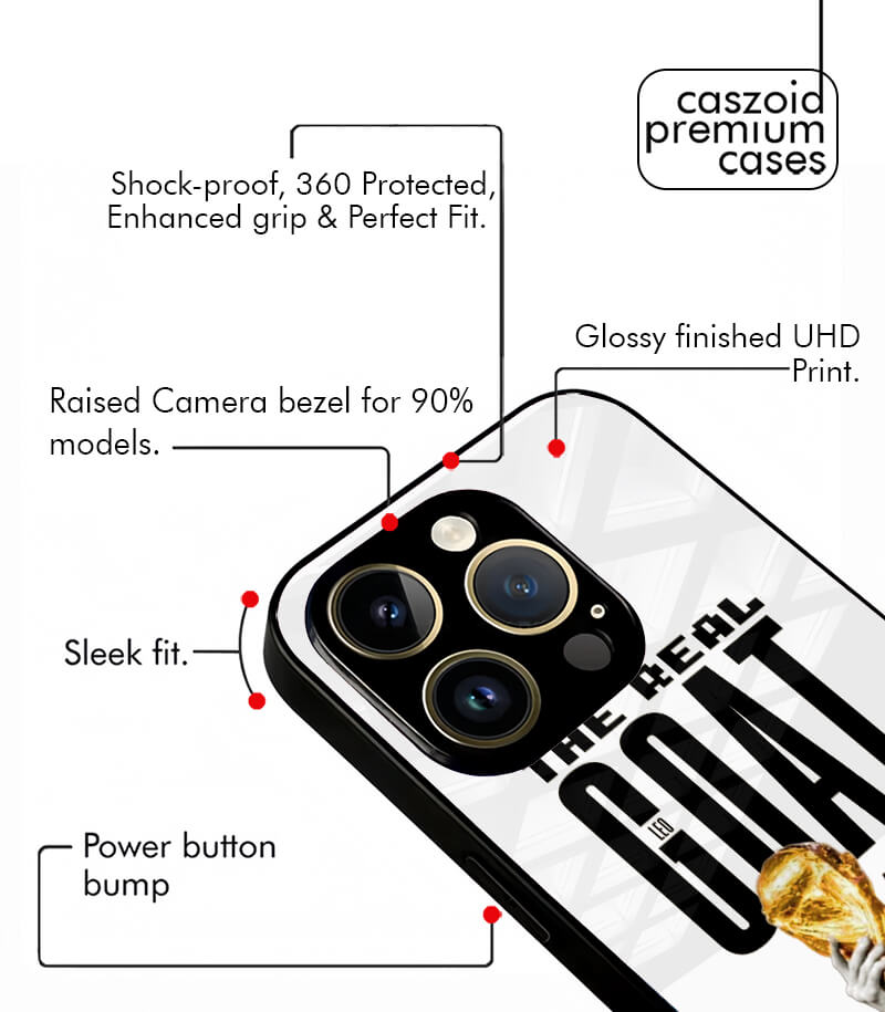og goat messi caszoid premium glossy phone case