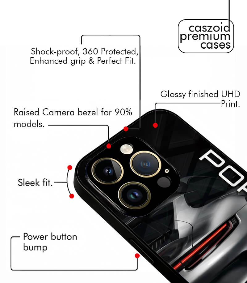 porsche greyish super car caszoid premium glossy phone case