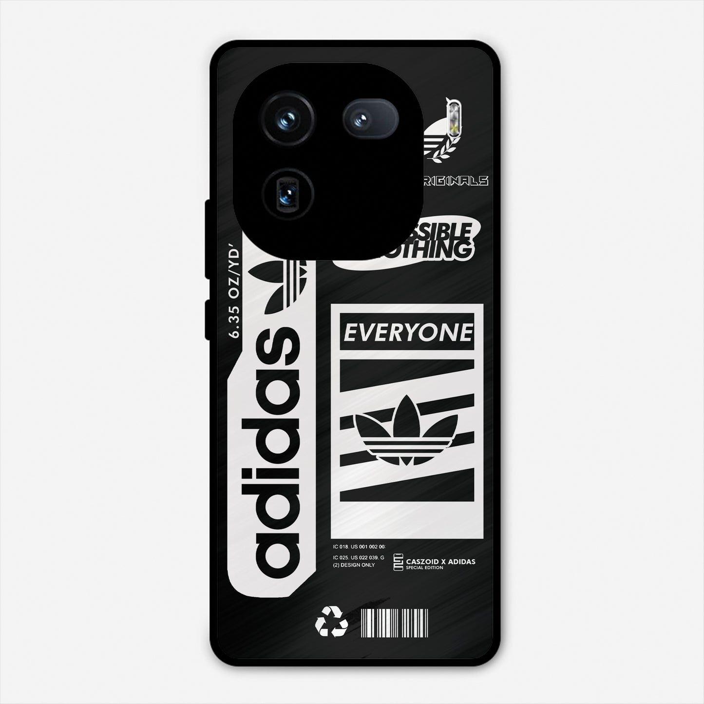 adidas-BLACK-NEW-DESIGN PREMIUM GLOSSY PHONECASE