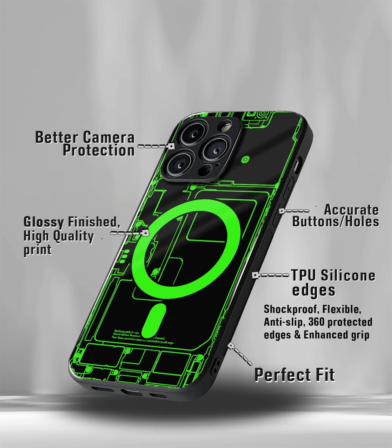 circuit & teardown magsafe printed premium case compatible for all models!