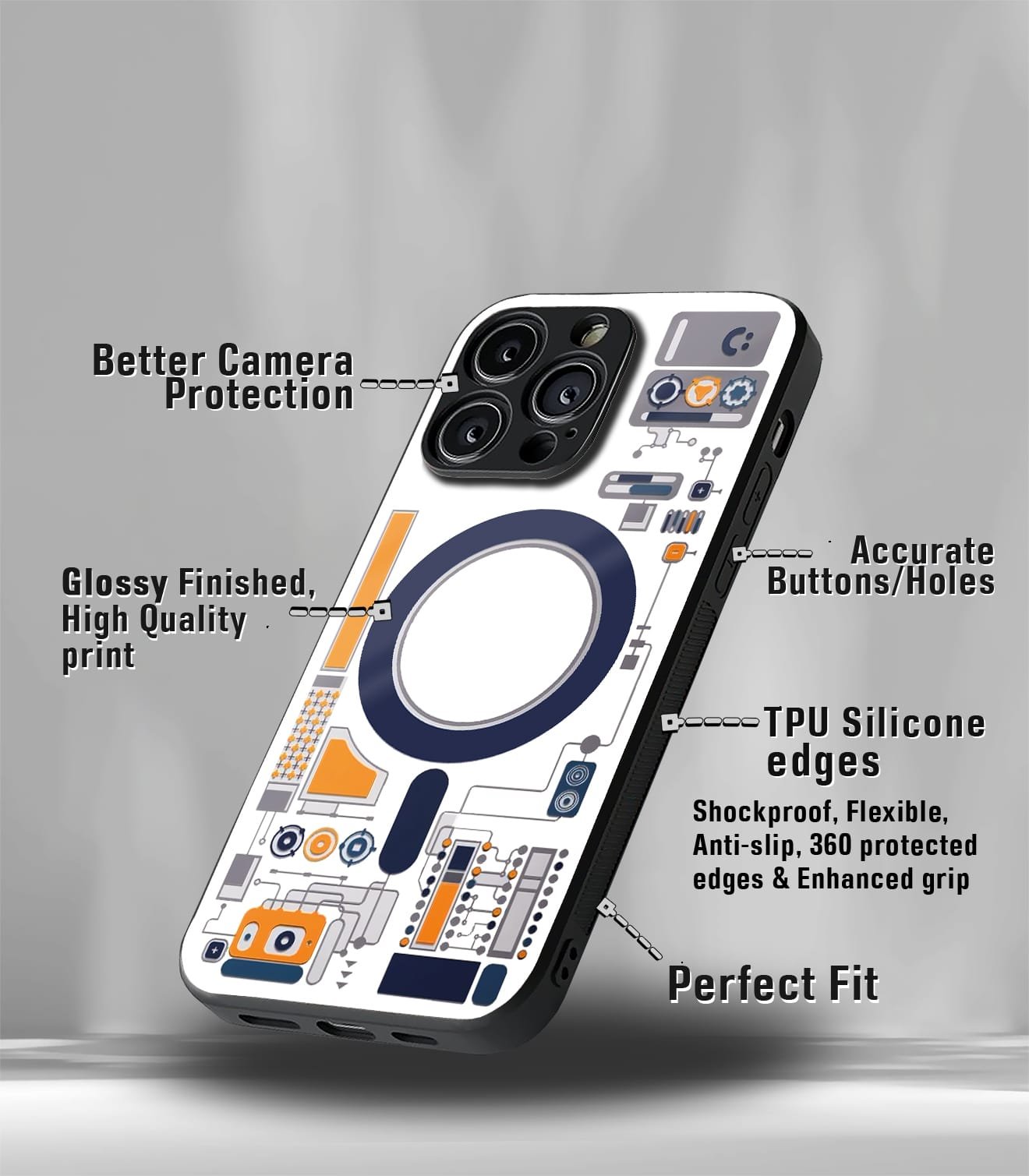 circuit & teardown magsafe printed premium case compatible for all models!