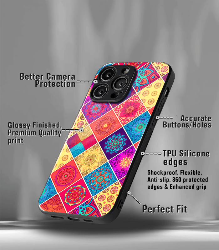 colorfu aztec mandala art premium phone case