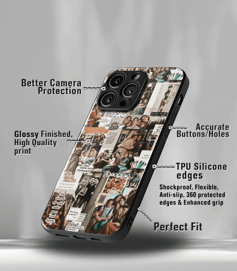 friends premium glossy phone case compatible for all phone models!