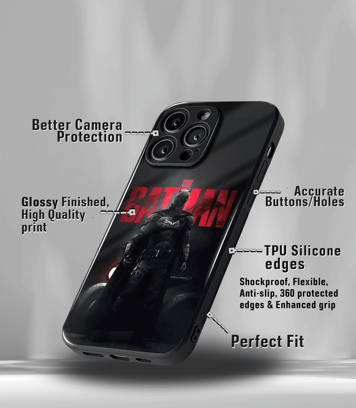superhero edition premium glossy phone case compatible for all phone models!