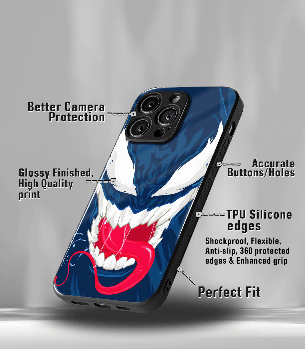 superhero edition premium glossy phone case compatible for all phone models!