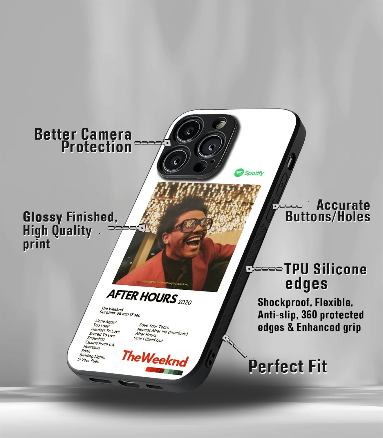 afterhours the weeknd premium glossy phone case compatible for all phone models!