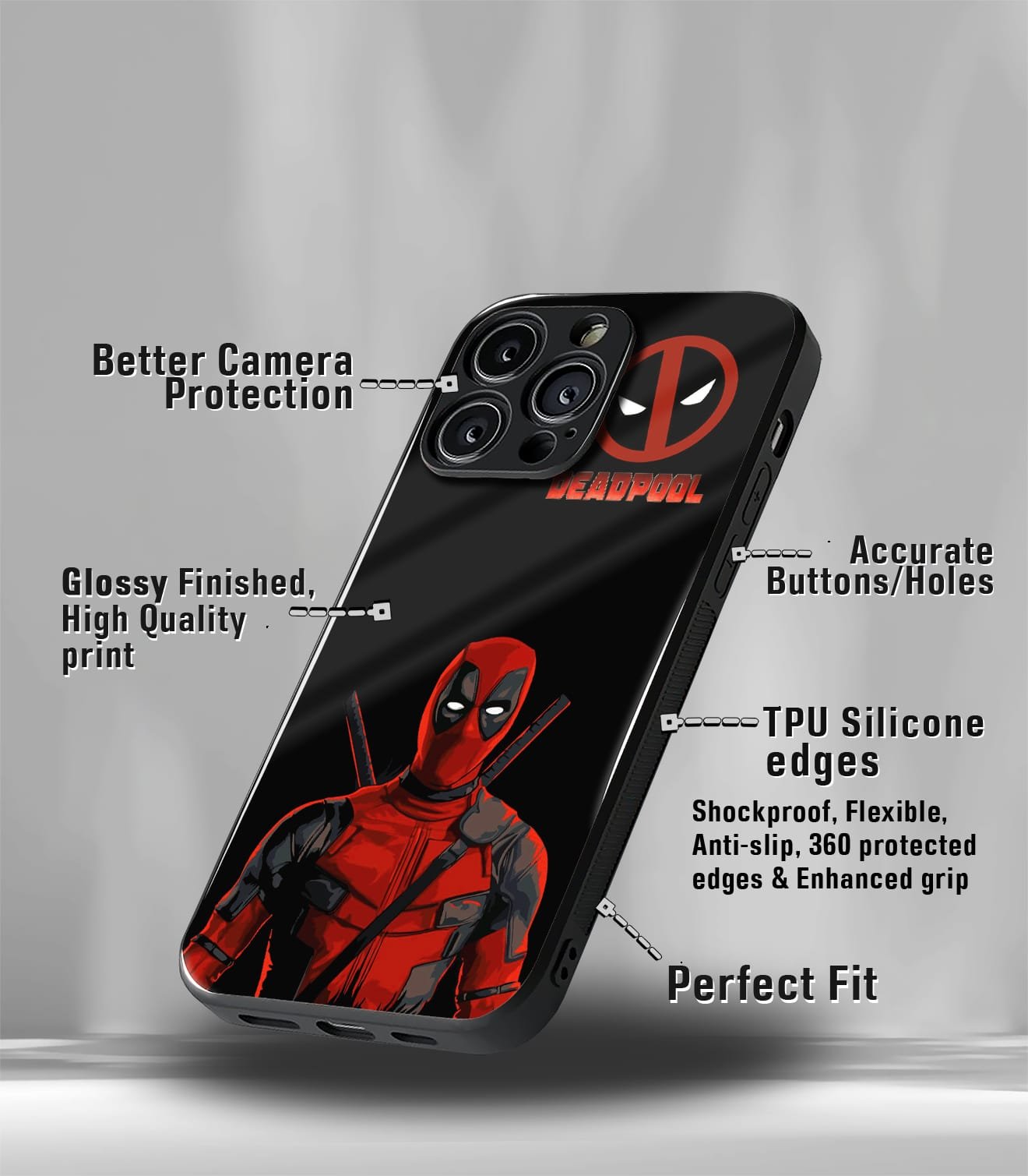 superhero edition premium glossy phone case compatible for all phone models!