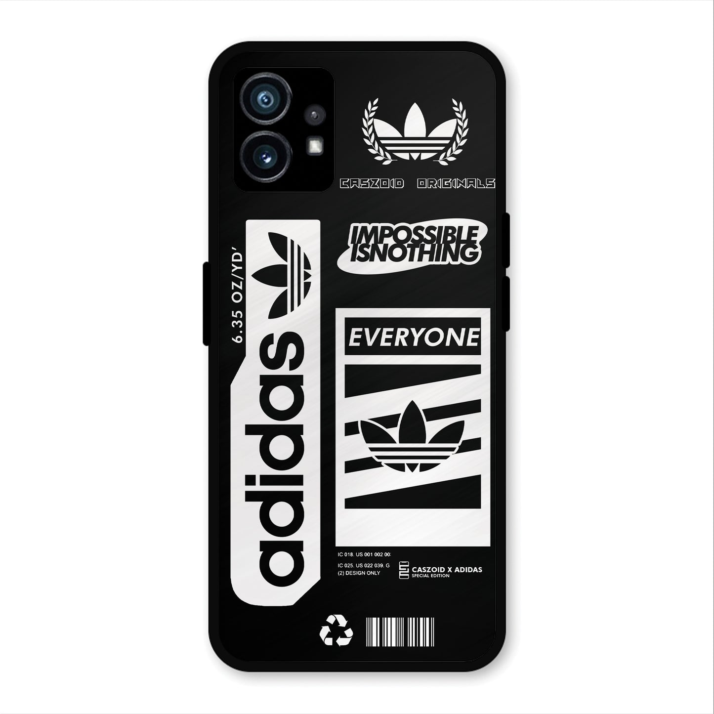 adidas-BLACK-NEW-DESIGN PREMIUM GLOSSY PHONECASE