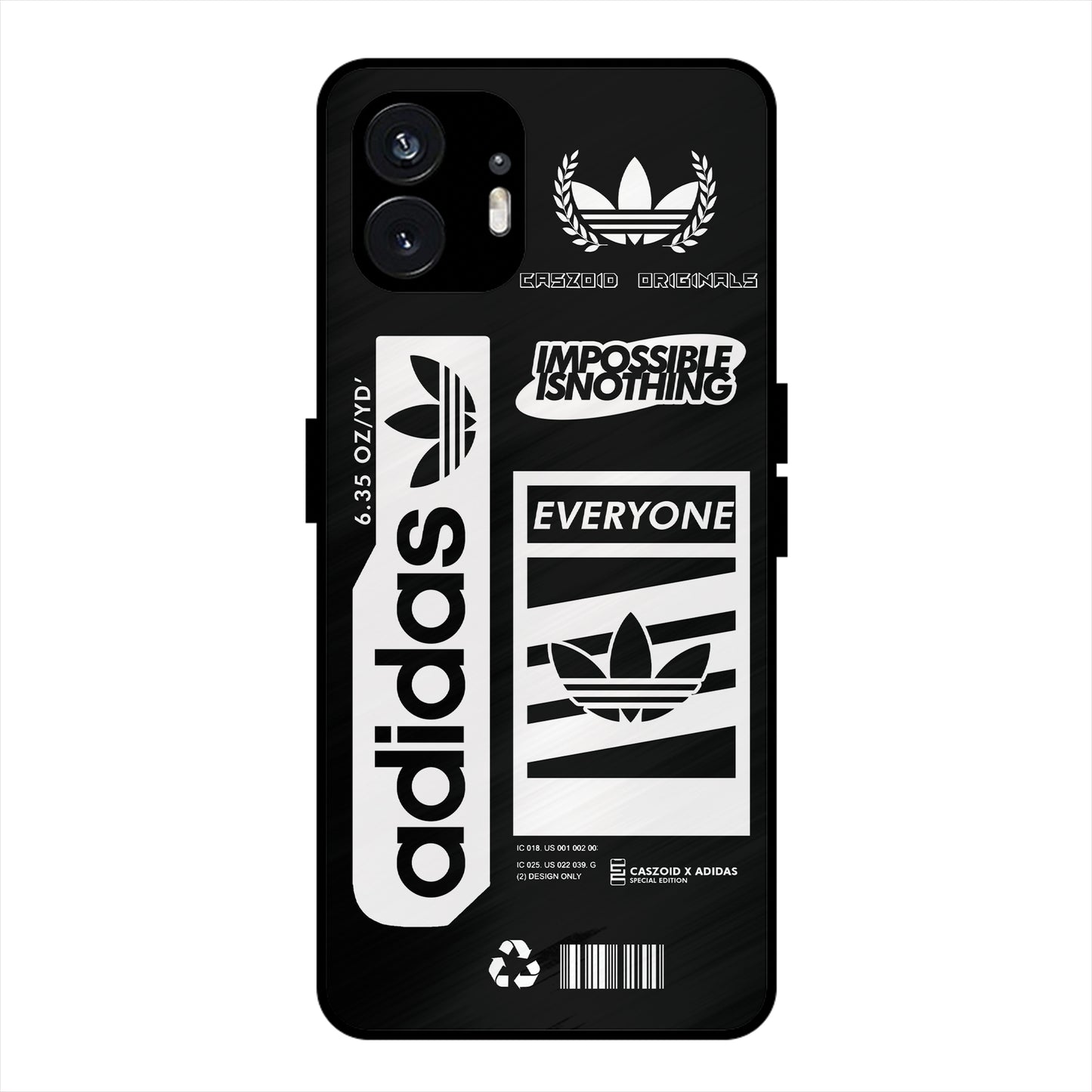 adidas-BLACK-NEW-DESIGN PREMIUM GLOSSY PHONECASE