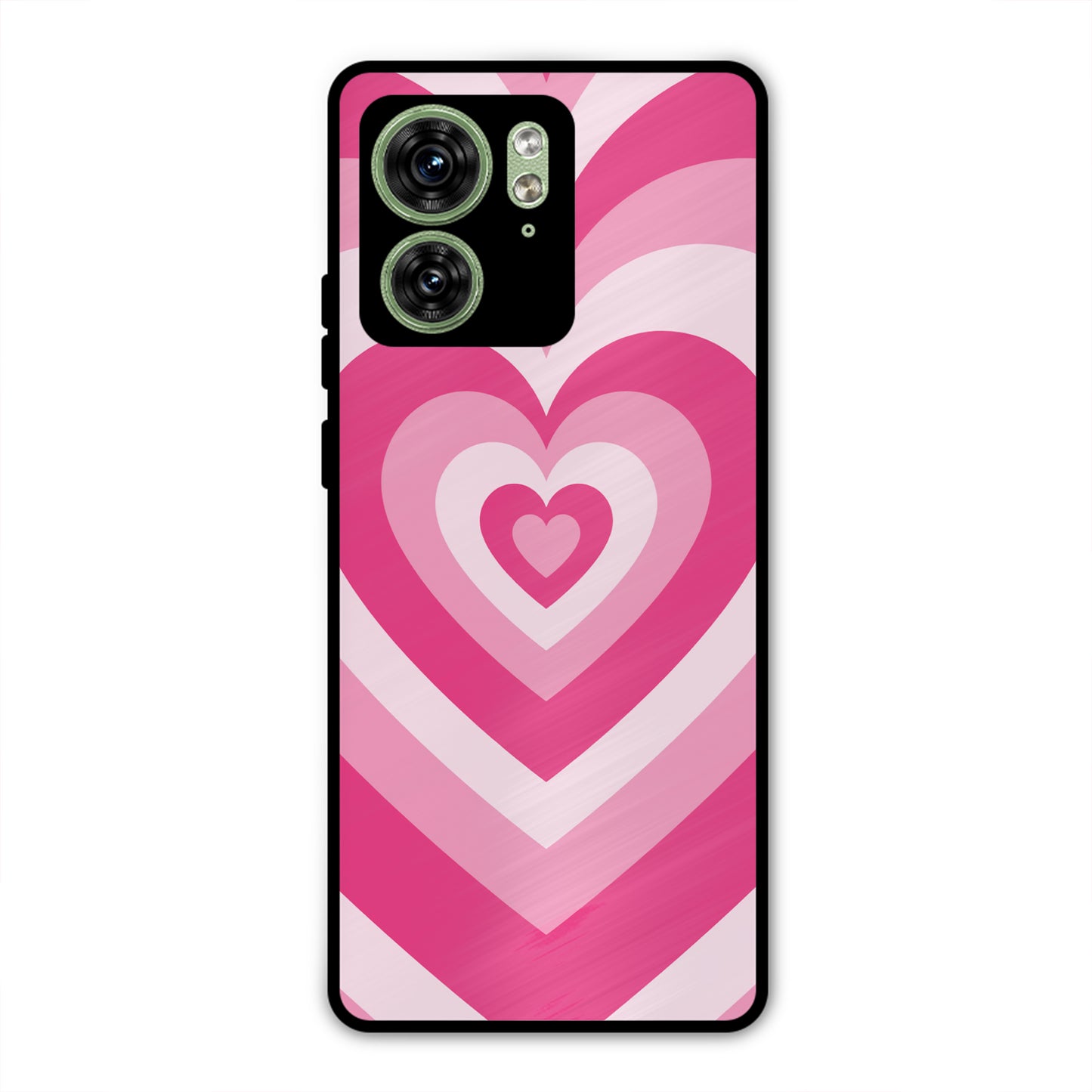 PINK RED HEART Y2K AESTHETIC PREMIUM GLOSSY PHONECASE FOR MOTOROLA EDGE 40