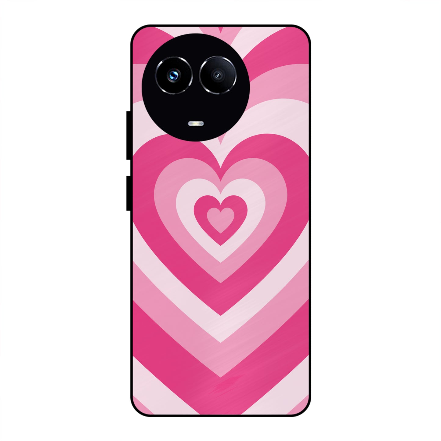 PINK RED HEART Y2K AESTHETIC PREMIUM GLOSSY PHONECASE FOR REALME 11X