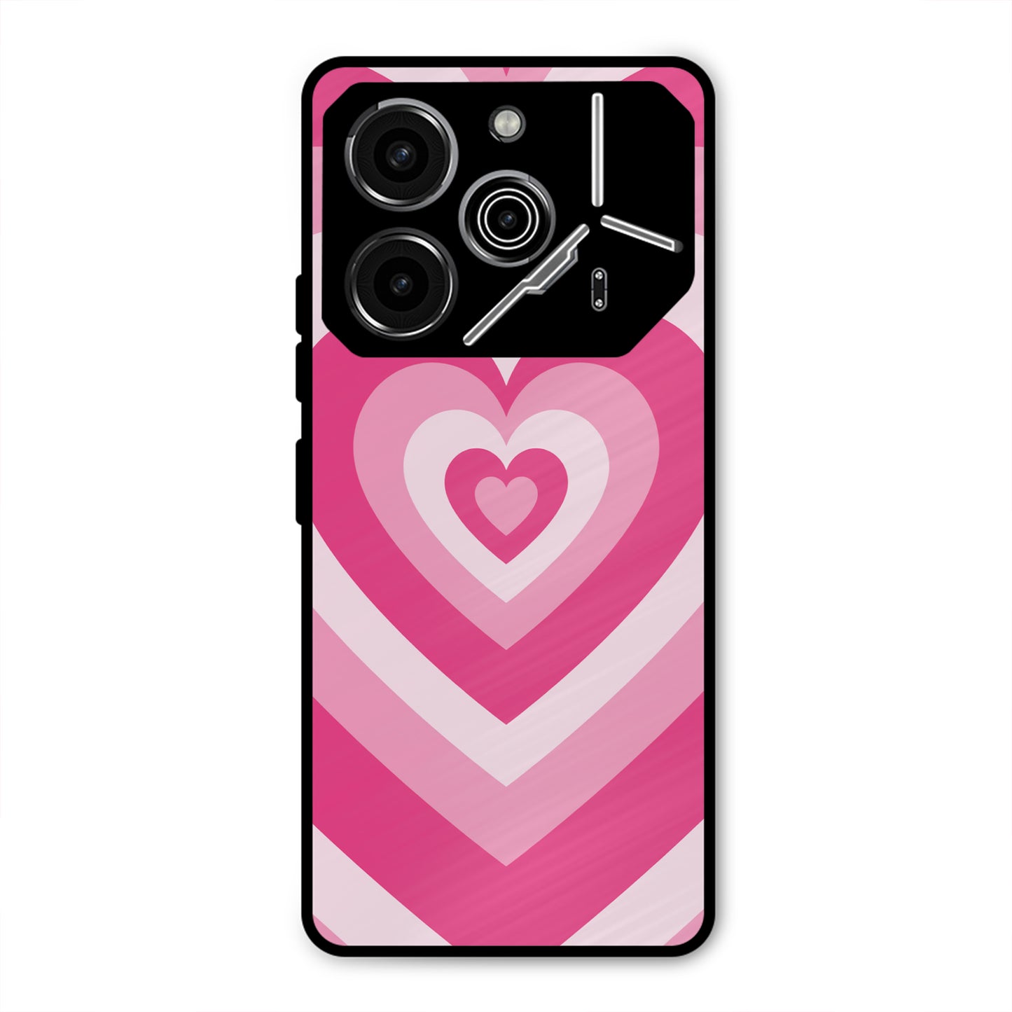 PINK RED HEART Y2K AESTHETIC PREMIUM GLOSSY PHONECASE FOR TECNO POVA 6 PRO