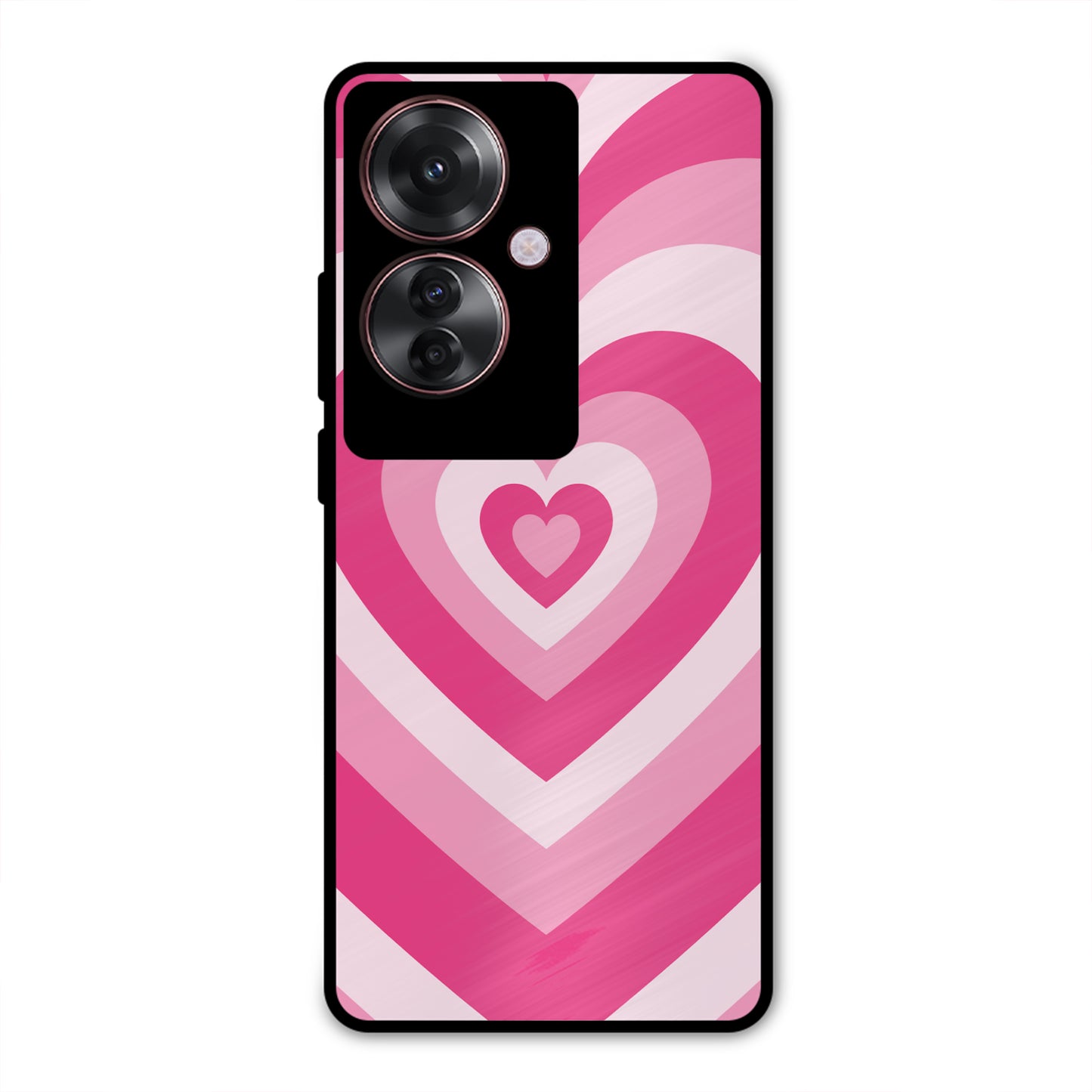 PINK RED HEART Y2K AESTHETIC PREMIUM GLOSSY PHONECASE FOR OPPO F25 PRO