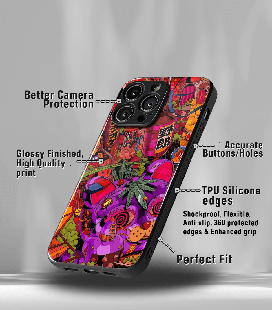 psych trippy premium glossy case compatible for every phone models.