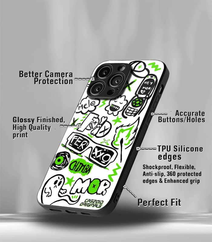 abstract & quirky pattern premium glossy phone case