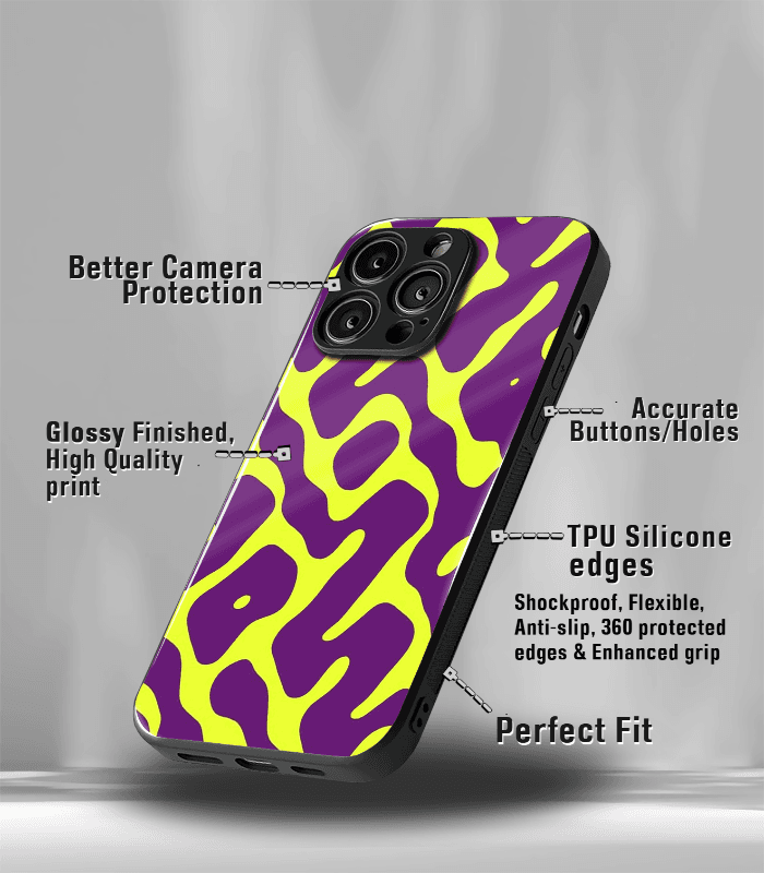abstract & quirky pattern premium glossy phone case