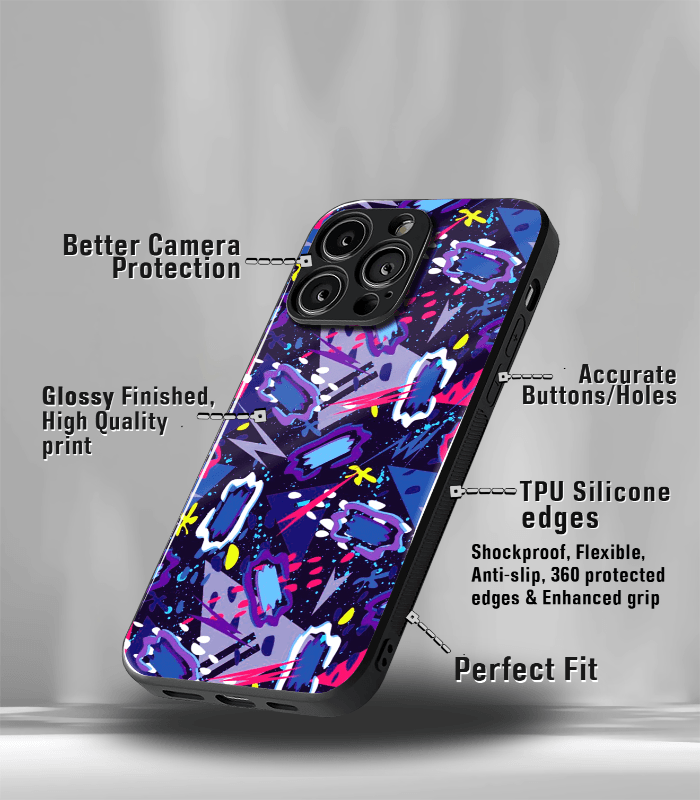abstract & quirky pattern premium glossy phone case