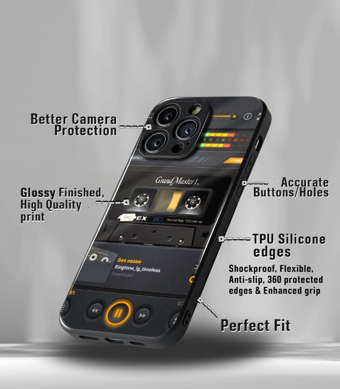 cassette premium glossy phone case