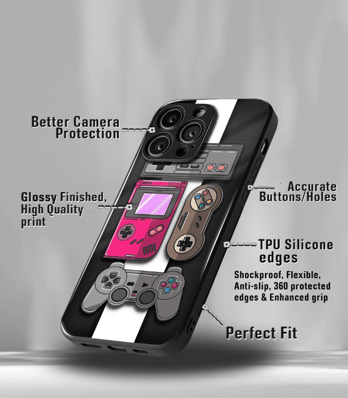 gaming console vintage premium glossy phone case