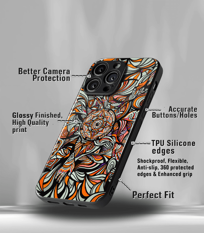 abstract & quirky pattern premium glossy phone case