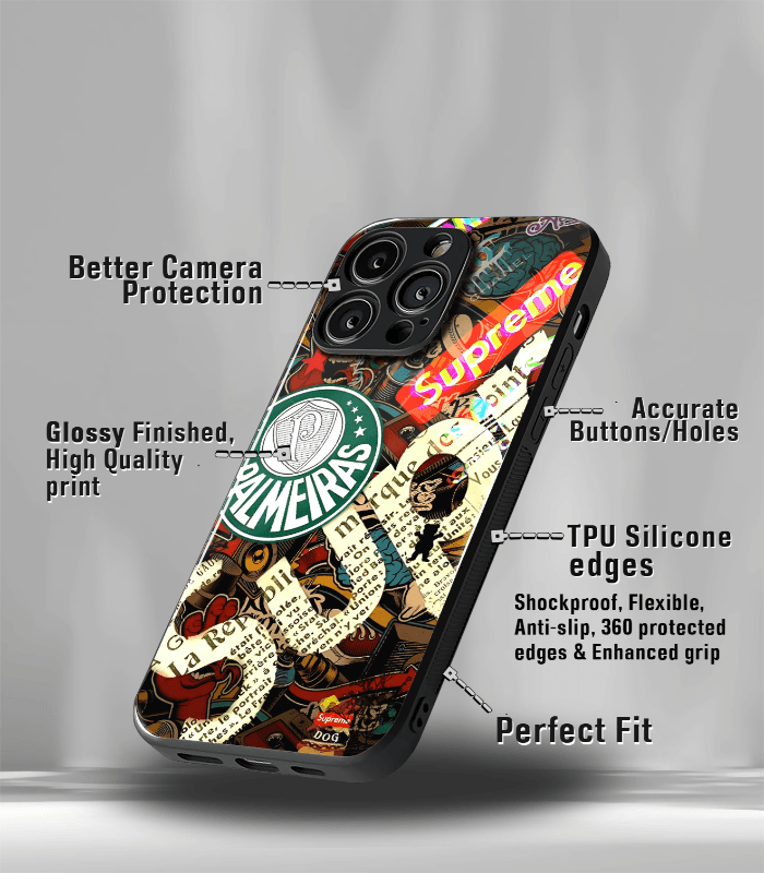 abstract & quirky pattern premium glossy phone case